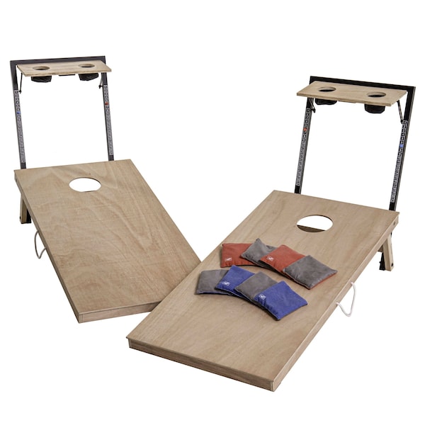 2x4 Cornhole Set With Integrated Caddy